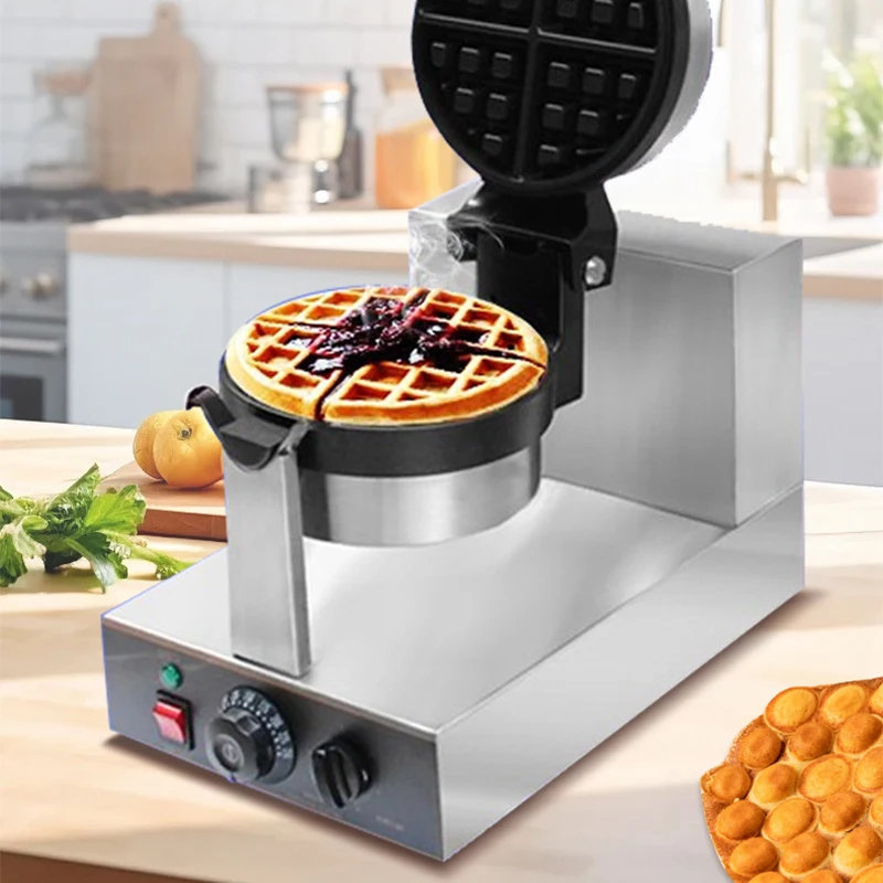Waffle Iron Belgian - Gofrownica belgijska dwugłowicowa obrotowa HF-8, żelazko