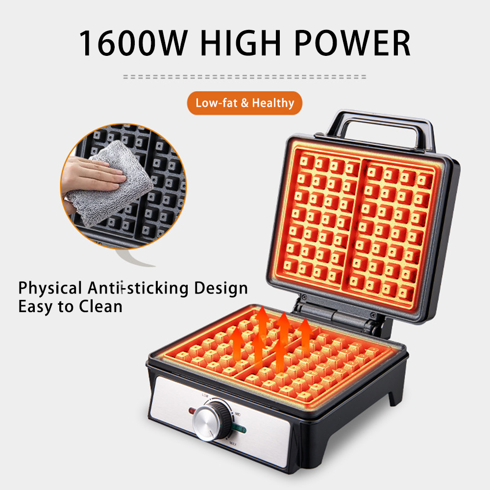 Gofrownica 2 plastry regulowan – Waffle Iron Belgian recenzja i cena